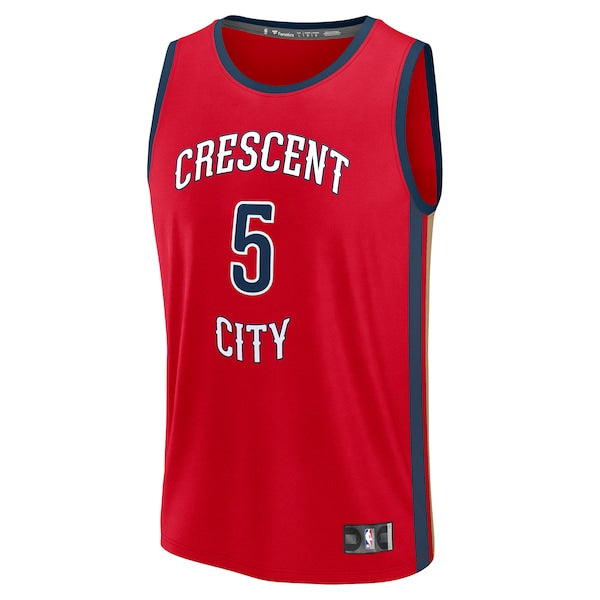 Dejounte Murray New Orleans Pelicans Fast Break Replica Player Jersey - Statement Edition - Red - Image 2