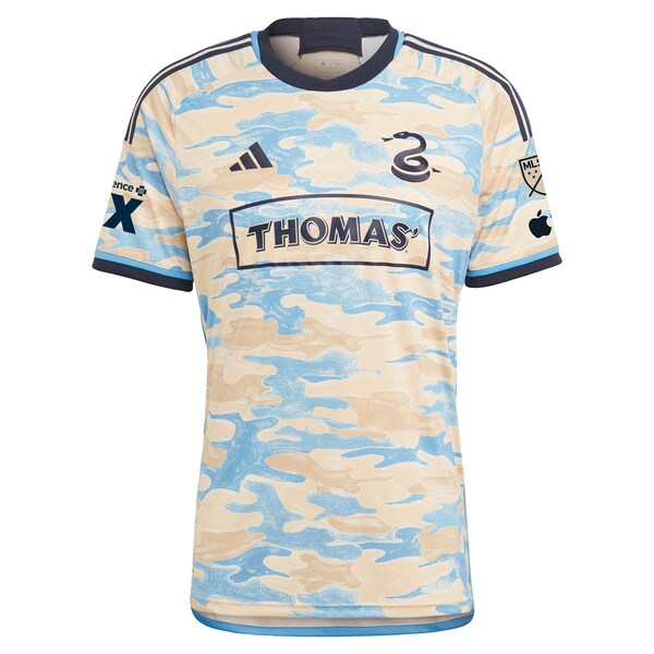 Philadelphia Union adidas 2024 Authentic Secondary Blank Jersey - Tan - Image 2