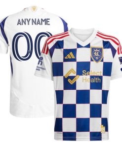 Real Salt Lake adidas 2025 Grid City Authentic Custom Jersey - White