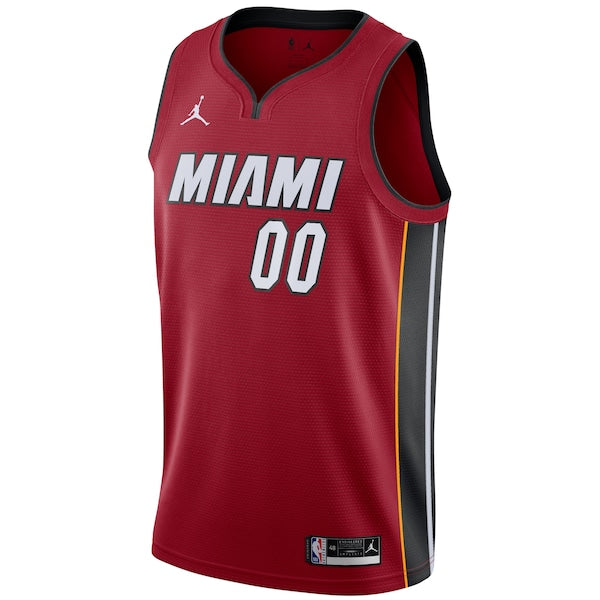 Miami Heat Jordan Brand Swingman Custom Jersey - Statement Edition - Red - Image 2