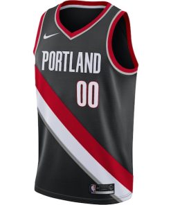 Alternative view of Portland Trail Blazers Nike 2020/21 Swingman Custom Jersey - Icon Edition - Black