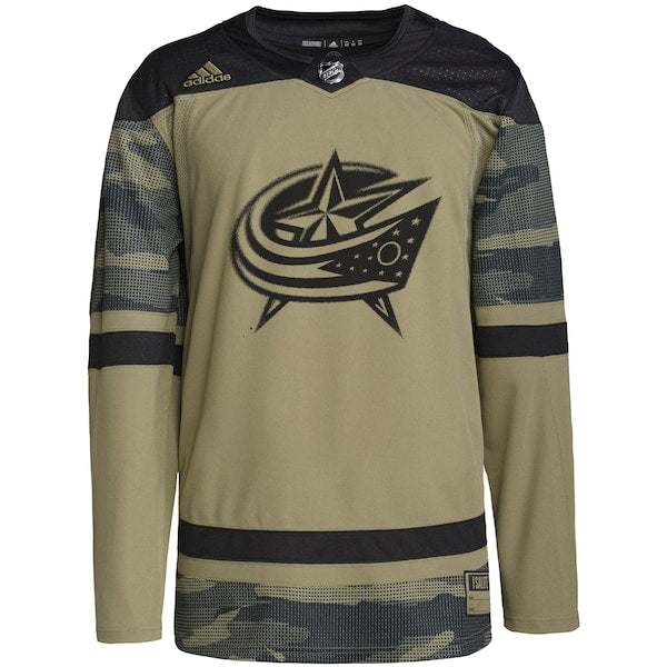 Columbus Blue Jackets adidas Military Appreciation Team Authentic Practice Jersey - Camo - Image 2