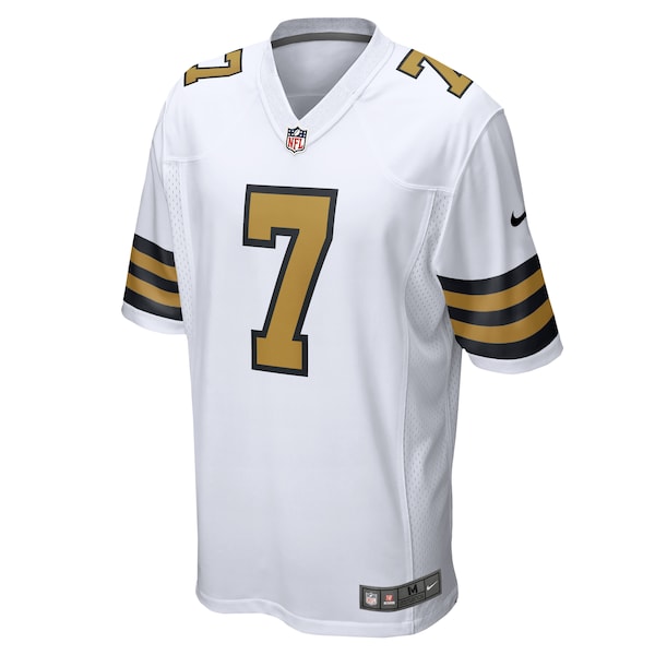 Taysom Hill New Orleans Saints Nike Alternate Game Jersey - White/Black - Image 3