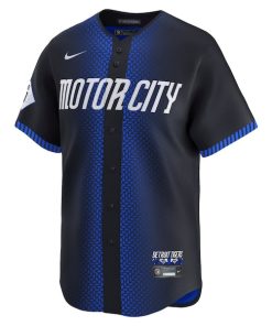 Alternative view of Javier B¨¢ez Detroit Tigers Nike City Connect Limited Jersey - Navy