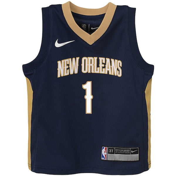 Zion Williamson New Orleans Pelicans Nike Toddler Replica Jersey - Icon Edition - Navy - Image 2