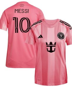 Lionel Messi Inter Miami CF adidas Women's 2025 Euforia Replica Player Jersey - Light Pink