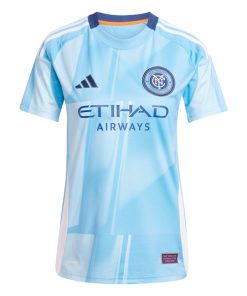 Alternative view of New York City FC adidas Women's 2025 The Excelsior Kit Replica Custom Jersey - Light Blue