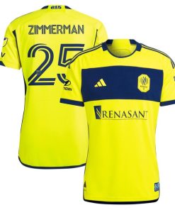 Walker Zimmerman Nashville SC adidas 2024 The 615 Kit Authentic Player Jersey - Yellow