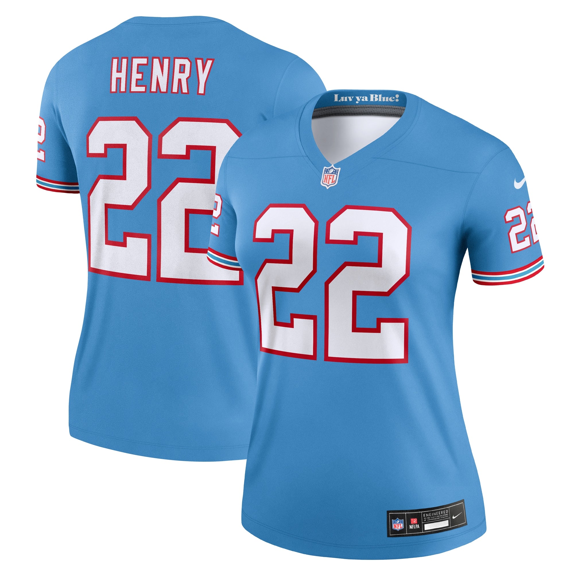 Derrick Henry Tennessee Titans Nike Women's New Legend Jersey - Navy/Light Blue - Image 7