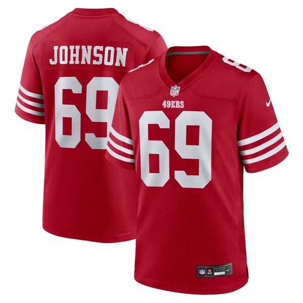 Zack Johnson San Francisco 49ers Nike Team Game Jersey - Scarlet