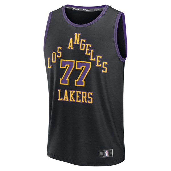 Luka Don?i? Los Angeles Lakers Youth 2025/26 City Edition Fast Break Jersey - Black - Image 2