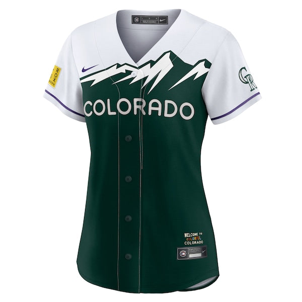 Charlie Blackmon Colorado Rockies Nike Women's 2022 City Connect Replica Player Jersey - Green - Image 2