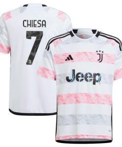 Federico Chiesa Juventus adidas Youth 2023/24 Away Replica Jersey - White