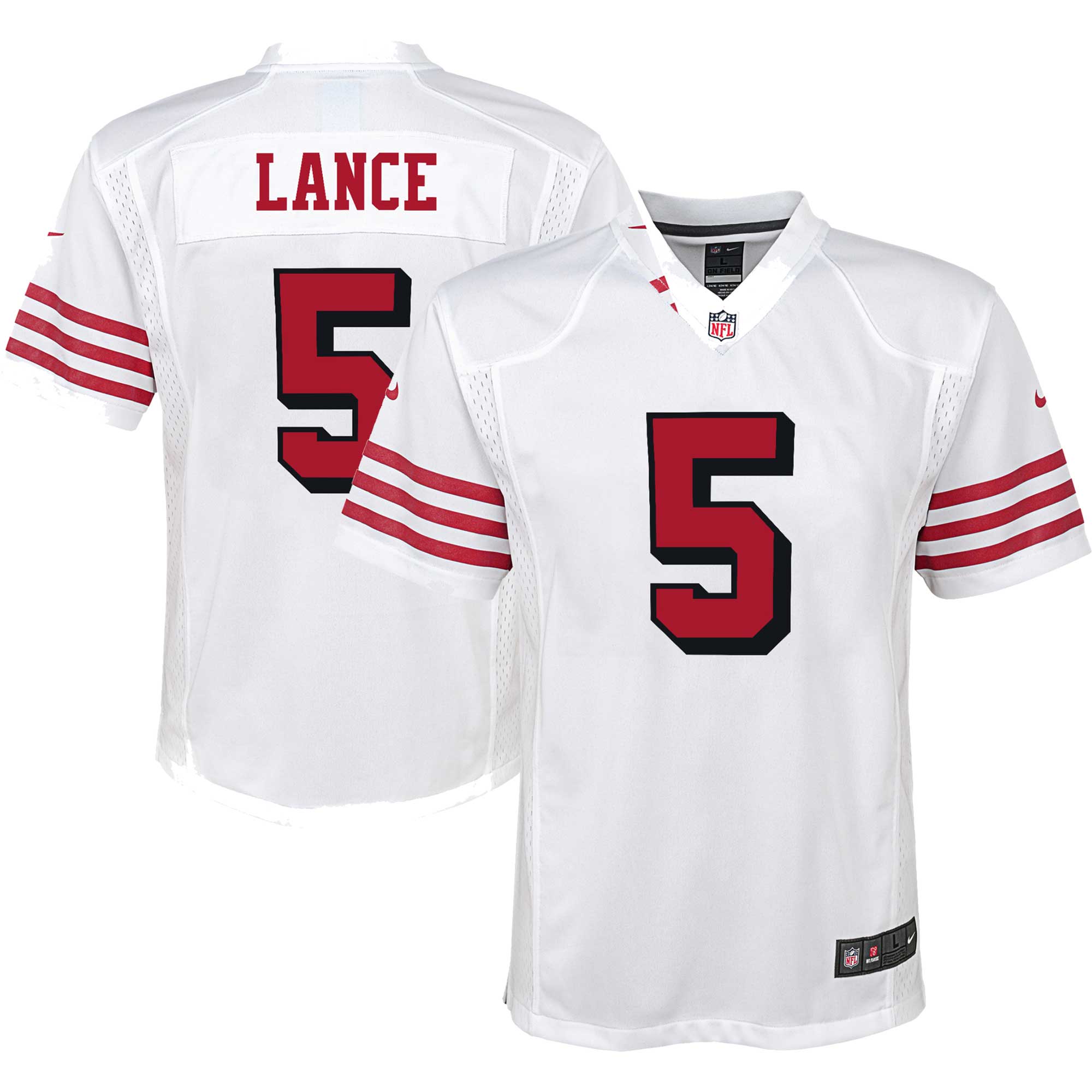 Trey Lance San Francisco 49ers Nike Youth Game Jersey - Scarlet/White - Image 5