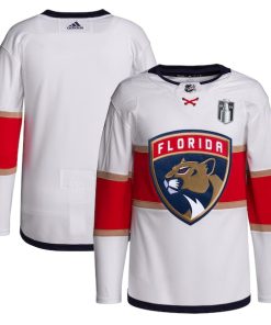 Florida Panthers adidas 2023 Stanley Cup Final Away Primegreen Jersey - White