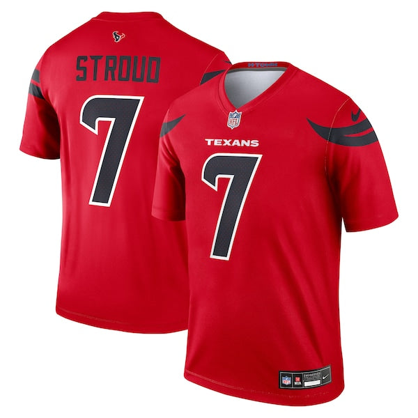 C.J. Stroud Houston Texans Nike Alternate Legend Player Performance Top - Red/Navy - Image 2