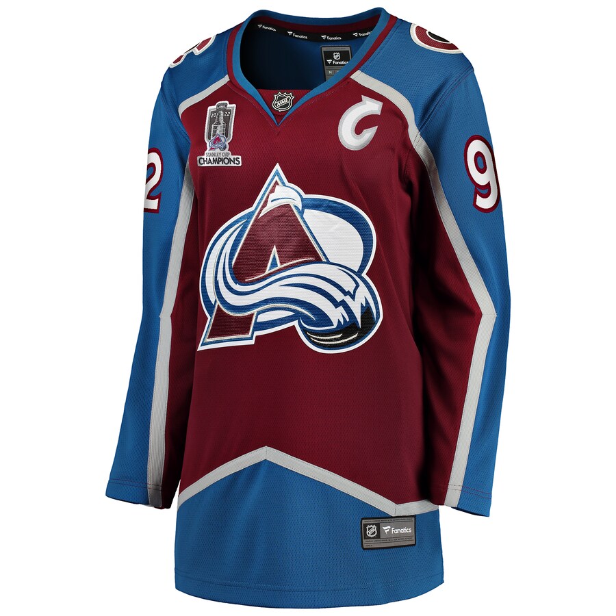 Gabriel Landeskog Colorado Avalanche Women's Home 2022 Stanley Cup Champions Breakaway Player Jersey - Burgundy - Image 2
