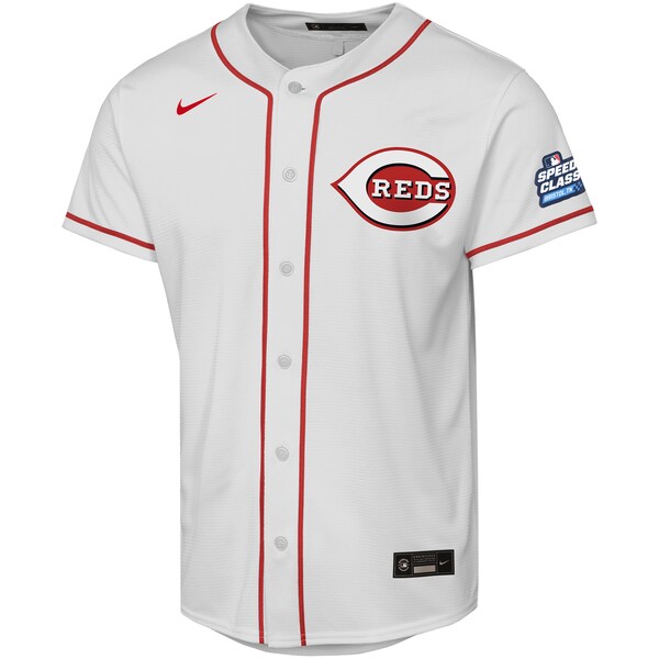 Cincinnati Reds Nike Youth 2025 MLB Speedway Classic Home Replica Team Jersey - White - Image 2