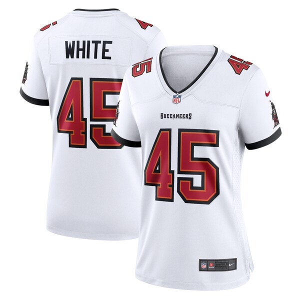 Devin White Tampa Bay Buccaneers Nike Women's Game Jersey - White/Pewter/Red - Image 8