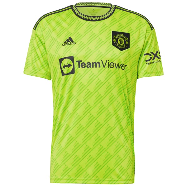 Christian Eriksen Manchester United adidas 2022/23 Third Replica Player Jersey - Neon Green - Image 2