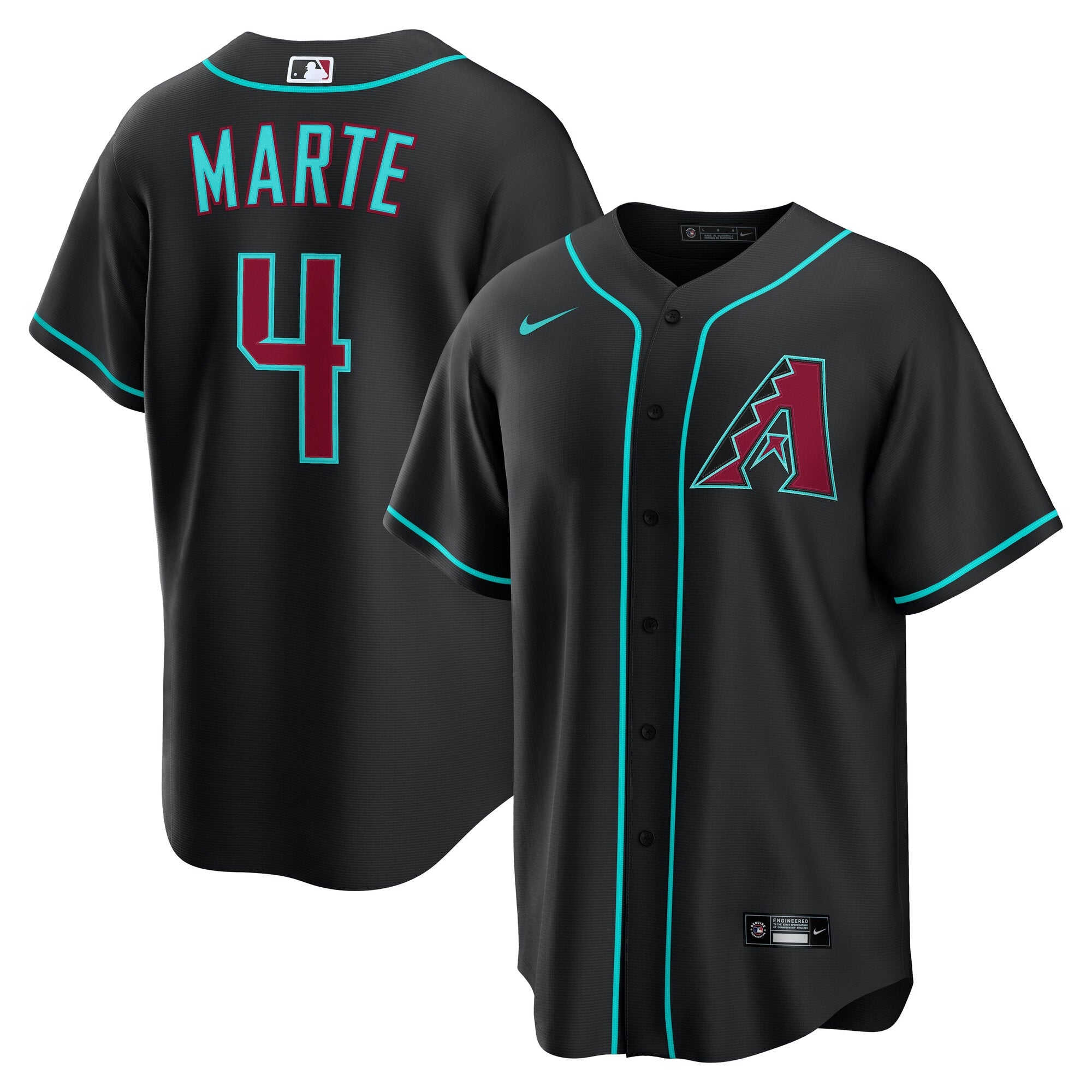 Ketel Marte Arizona Diamondbacks Nike Alternate 2 Replica Jersey - Red/Black - Image 6