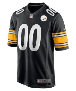 Alternative view of Justin Fields Pittsburgh Steelers Nike Game Player Jersey - Black