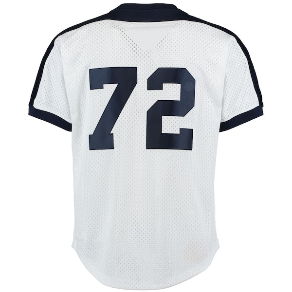 Carlton Fisk Chicago White Sox Cooperstown Mesh Batting Practice Jersey - White - Image 3