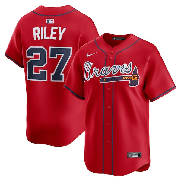 Austin Riley Atlanta Braves Nike Alternate Limited Player Jersey - Red/White - Image 2