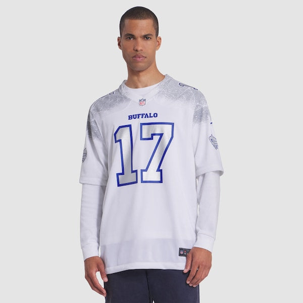 Josh Allen Buffalo Bills Nike 2025 Rivalries Collection Game Jersey - White - Image 3