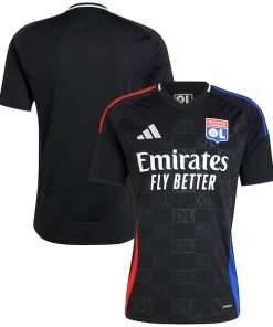 Alternative view of Olympique Lyonnais adidas 2024/25 Away Replica Jersey - Black