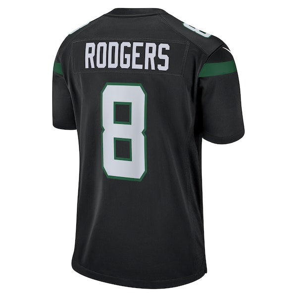Aaron Rodgers New York Jets Nike Youth Game Jersey - Black/Green/White - Image 4