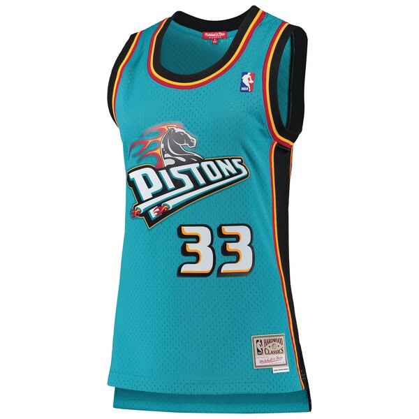 Grant Hill Detroit Pistons Women's 1998/99 Hardwood Classics Swingman Jersey - Teal - Image 2
