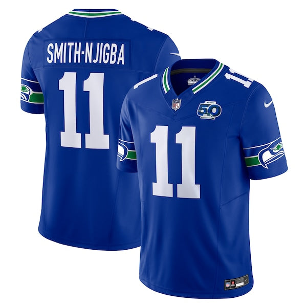 Jaxon Smith-Njigba Seattle Seahawks Nike 50th Season Vapor F.U.S.E. Limited Jersey - Royal/College Navy - Image 2
