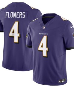Alternative view of Zay Flowers Baltimore Ravens Nike Vapor F.U.S.E. Limited Jersey - Purple/Black