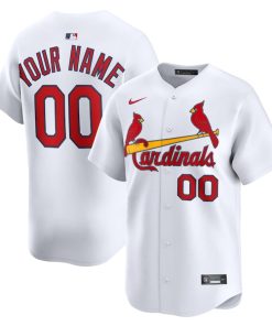 Alternative view of St. Louis Cardinals Nike Home Limited Custom Jersey - White/Light Blue