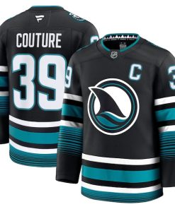 Logan Couture San Jose Sharks  Alternate Premium Jersey - Black/Teal