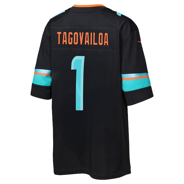Tua Tagovailoa Miami Dolphins Nike Youth 2025 Rivalries Collection Game Jersey - Pitch Blue - Image 3