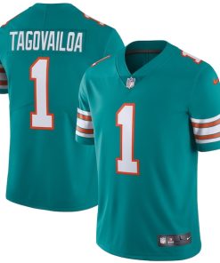 Tua Tagovailoa Miami Dolphins Nike Alternate Vapor Limited Jersey - Aqua/White