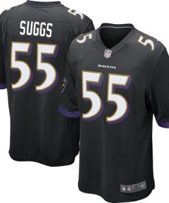 Youth Baltimore Ravens Terrell Suggs Nike Black Alternate Game Jersey
