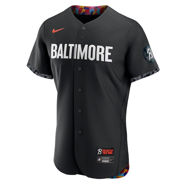 Jackson Holliday Baltimore Orioles Nike City Connect Authentic Player Jersey - Black - Image 2