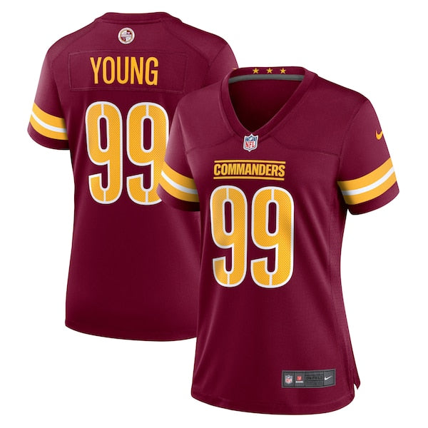 Chase Young Washington Commanders Nike Women's Player Jersey - Burgundy/Black/White