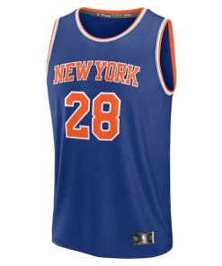 Alternative view of Guerschon Yabusele New York Knicks  Fast Break Replica Player Jersey - Icon Edition - Blue