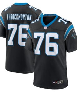 Calvin Throckmorton Carolina Panthers Nike Team Game Jersey - Black