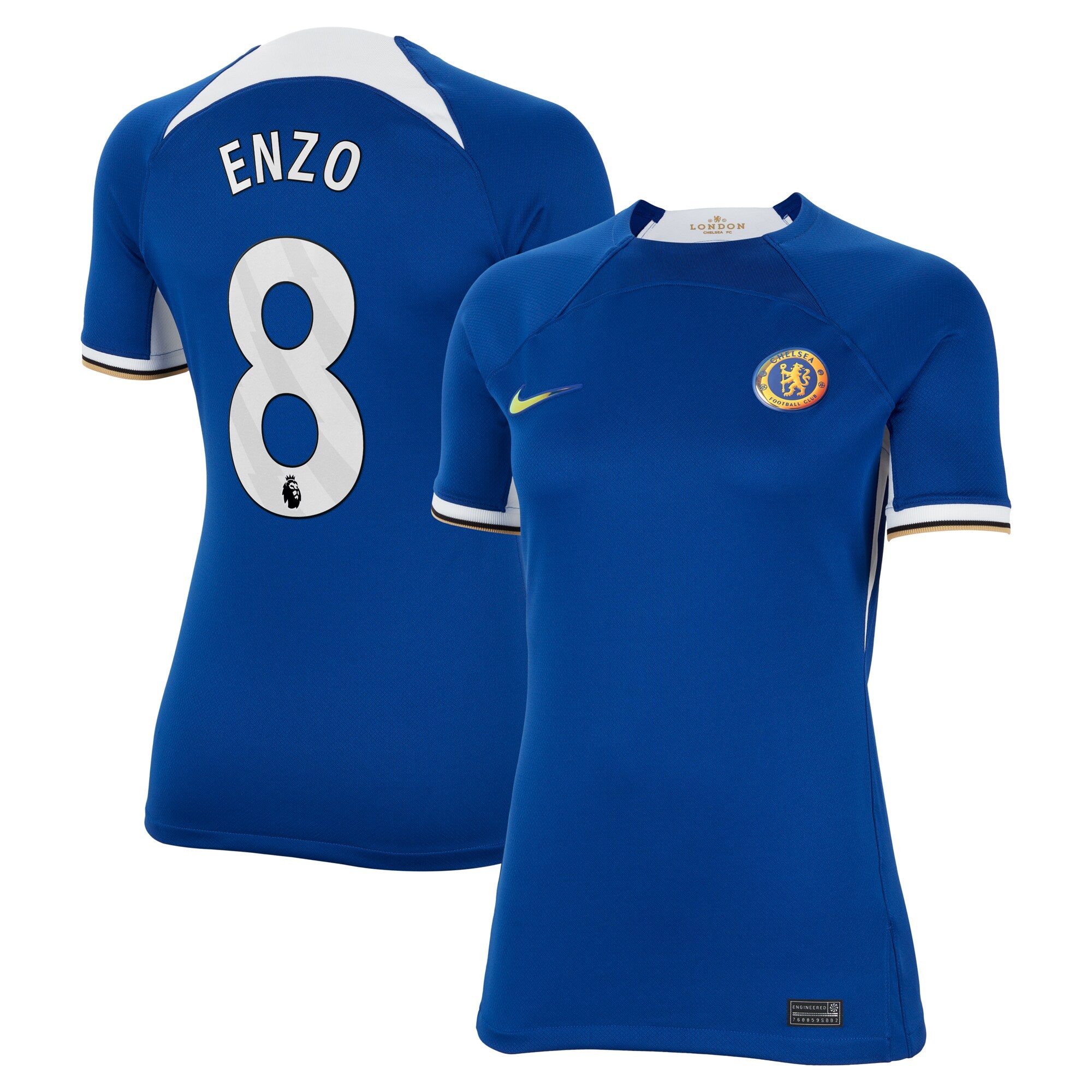 Enzo Fern¨¢ndez Chelsea Nike Women's 2023/24 Away Stadium Replica Player Jersey - Navy/Blue - Image 4