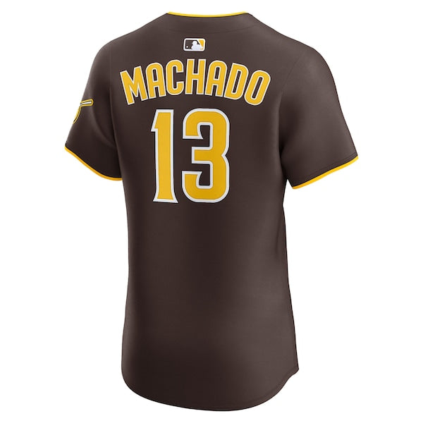Manny Machado San Diego Padres Nike Road Elite Jersey - Brown/White - Image 4