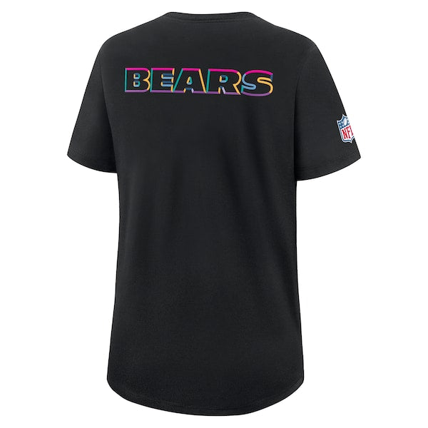 Chicago Bears Nike Women's 2025 NFL Crucial Catch Tri-Blend Dri-FIT T-Shirt - Black - Image 3