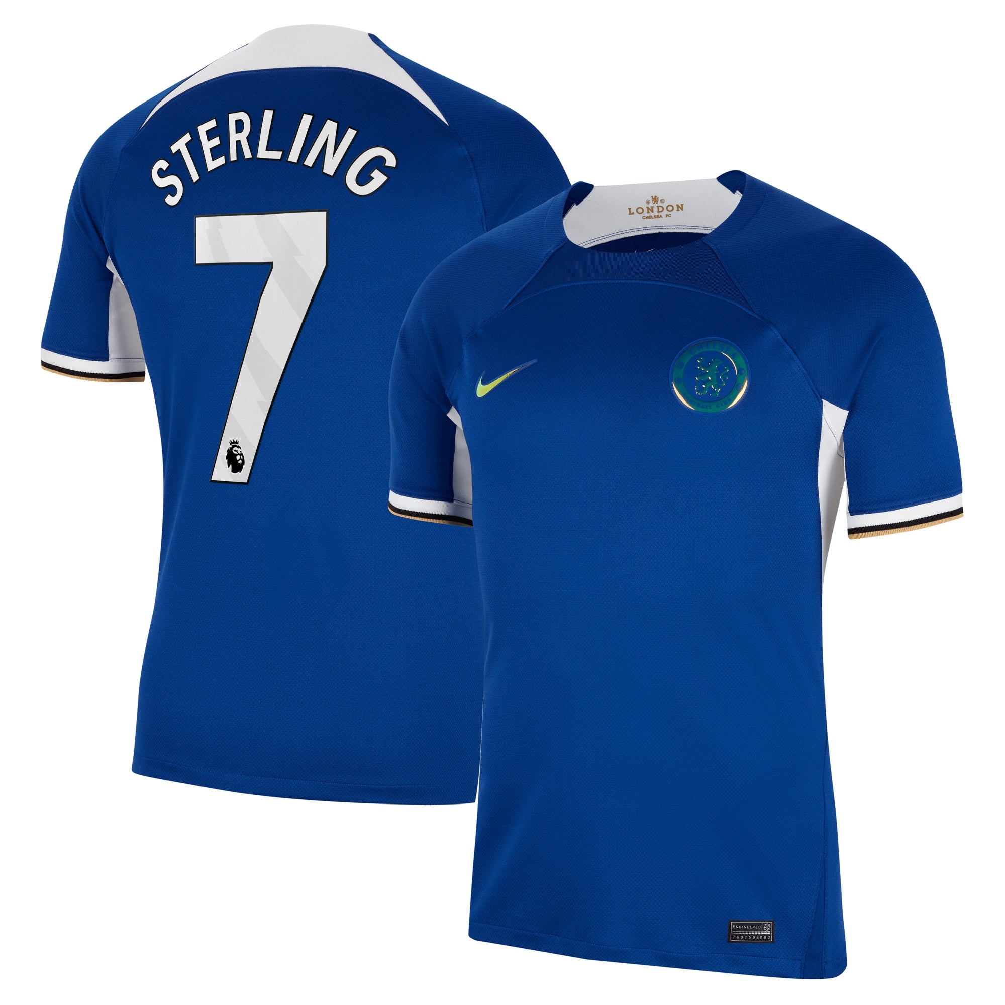 Raheem Sterling Chelsea Nike 2023/24 Third Stadium Replica Player Jersey - Mint/Blue/Navy - Image 5