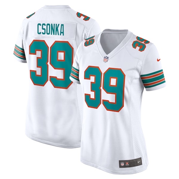 Larry Csonka Miami Dolphins Nike Retired Player Jersey - White/Aqua - Image 2