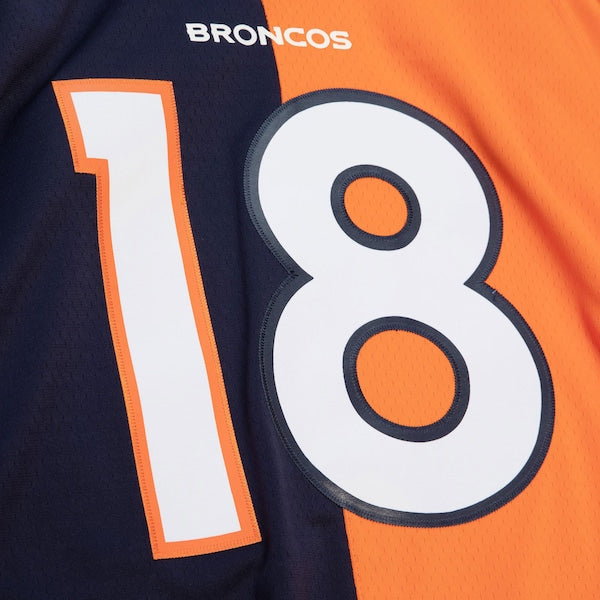 Peyton Manning Denver Broncos 2015 Split Legacy Replica Jersey - Navy/Orange - Image 4