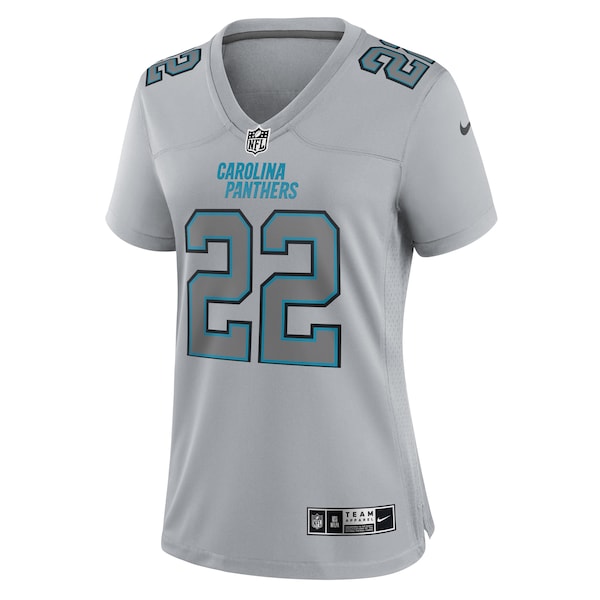 Christian McCaffrey Carolina Panthers Nike Women's Atmosphere Fashion Game Jersey - Gray - Image 2